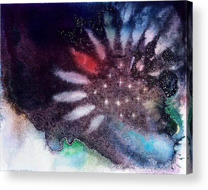 Spiritual Acrylic Print featuring the painting The Dawn Stars of Orion by Lee Pantas