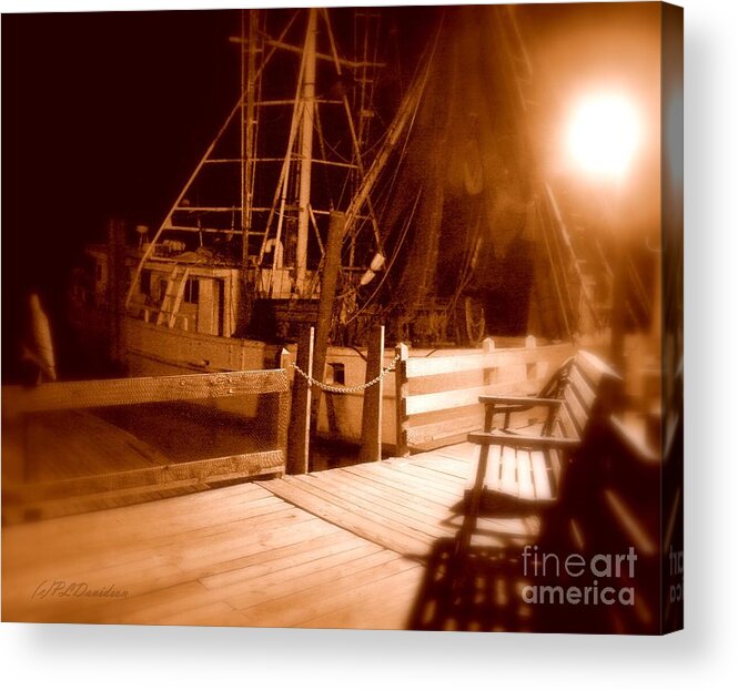 Night Acrylic Print featuring the photograph The Ghost Ship by Pat Davidson