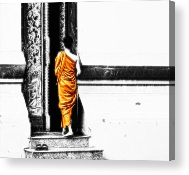Fractals Acrylic Print featuring the photograph The Gilded Monk by Cameron Wood