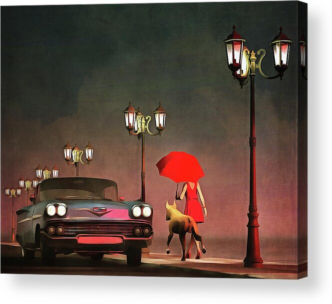 1959 Acrylic Print featuring the painting The girl in red by Jan Keteleer