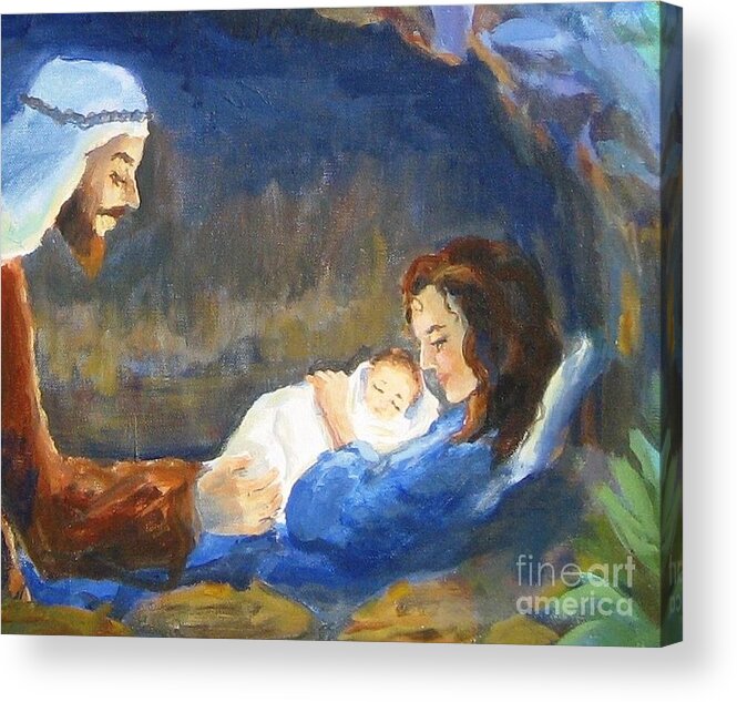 Christian Art Acrylic Print featuring the painting The Infant King by Maria Hunt
