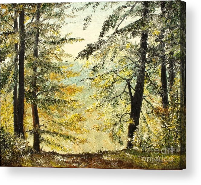 Impasto Acrylic Print featuring the painting The Last Hill by Sorin Apostolescu