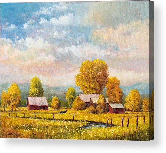 Landscape Acrylic Print featuring the painting The Lonely Horse by Douglas Castleman