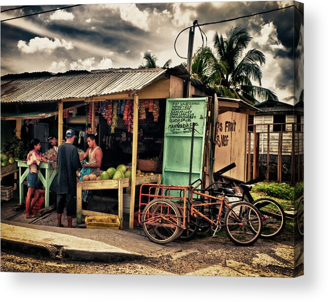 Belize Acrylic Print featuring the photograph The Market by Jessica Levant
