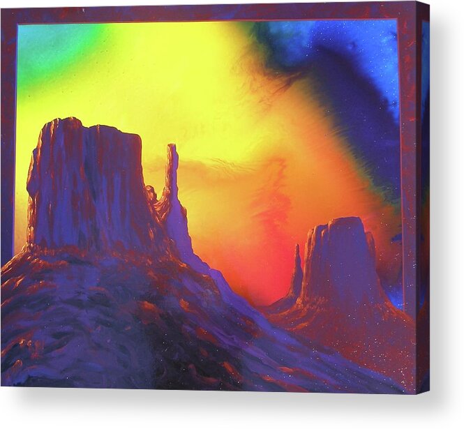 Arizona Acrylic Print featuring the painting The Mittens , Psalm 19 by Alan Johnson