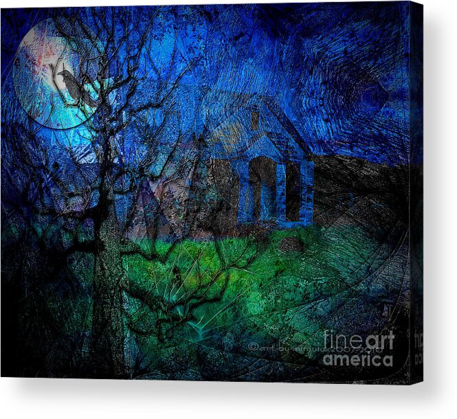Midnight Acrylic Print featuring the digital art The Other Side of Midnight by Mimulux Patricia No