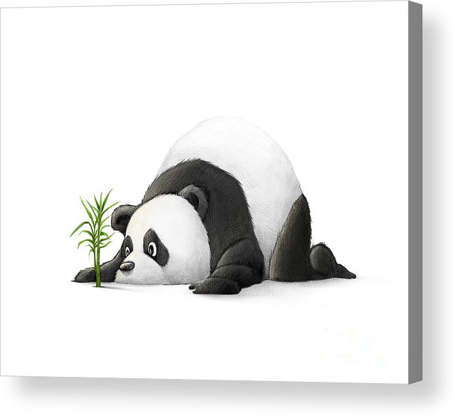 #faatoppicks Acrylic Print featuring the digital art The Patient Panda by Michael Ciccotello