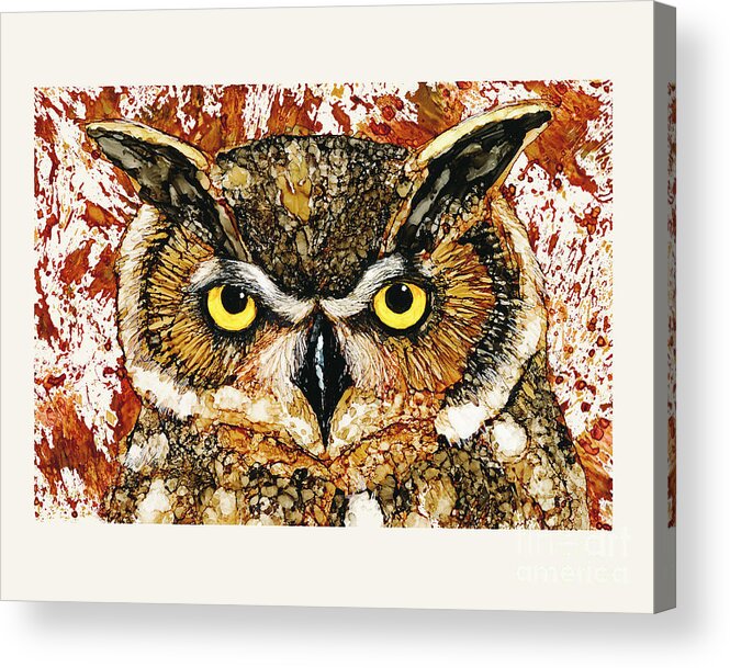 Jan Killian Acrylic Print featuring the painting The Stare by Jan Killian