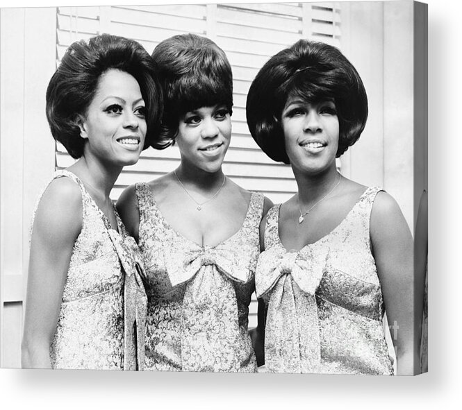 The Supremes Acrylic Print featuring the photograph The Supremes by Charles Cocaine