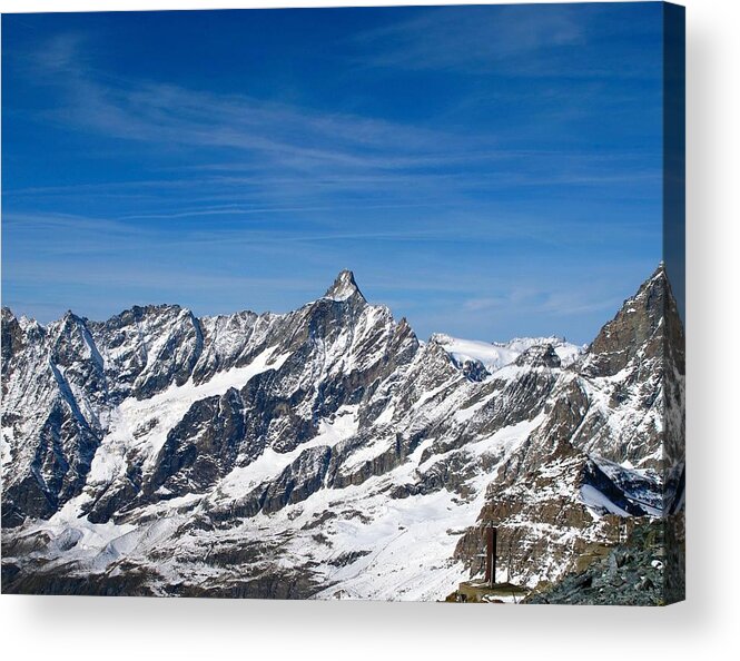 Zermatt Acrylic Print featuring the photograph The Swiss Alps by Sue Morris