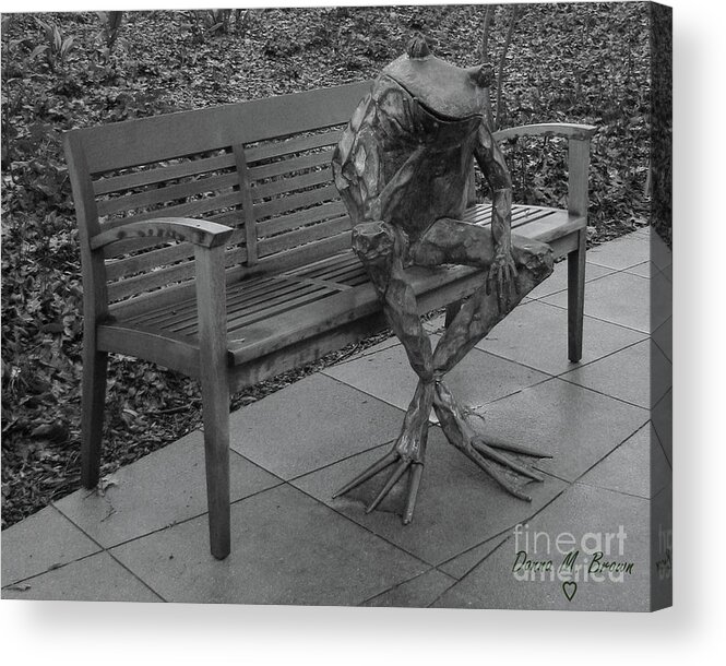 Frog Acrylic Print featuring the photograph The Thinking Frog by Donna Brown