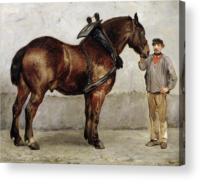 Horse Acrylic Print featuring the painting The Work Horse by Otto Bache