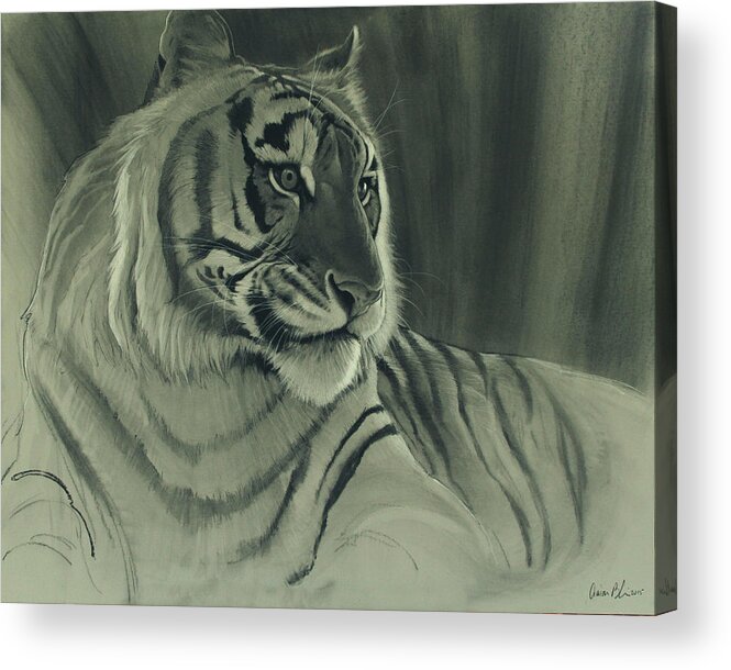 Tiger Acrylic Print featuring the digital art Tiger Light by Aaron Blaise