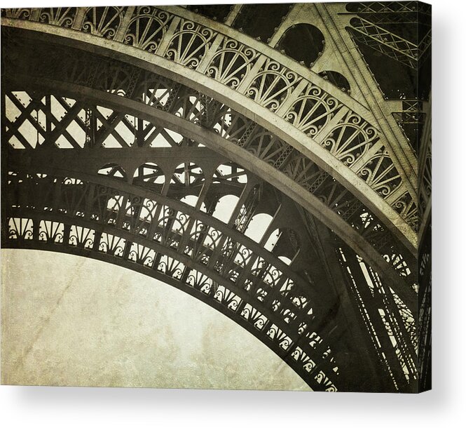Eiffel Tower Acrylic Print featuring the photograph Timeless - Vintage Paris Eiffel Tower Photography by Melanie Alexandra Price