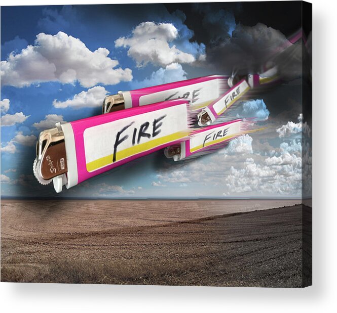 Mighty Sight Studio Acrylic Print featuring the digital art Too Lazy for Friction by Steve Sperry