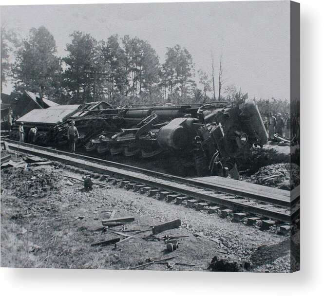 Train Acrylic Print featuring the photograph Train Derailment by Jeanne May