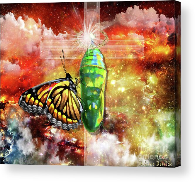 Gods Living Word Acrylic Print featuring the digital art Transformed by The Truth by Dolores Develde
