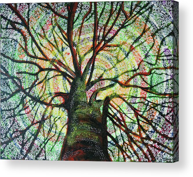 Tree Of Life Acrylic Print featuring the painting Tree of Life by Laura Hol Art