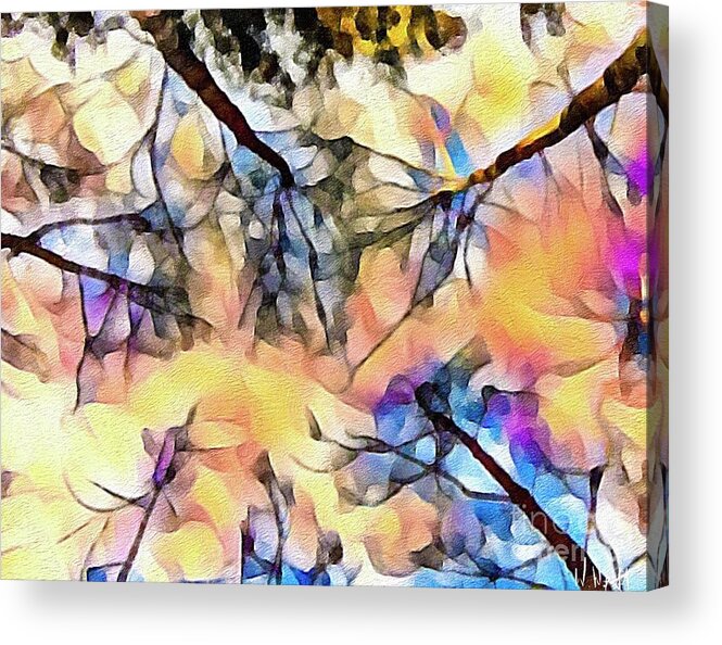 Trees Acrylic Print featuring the digital art Trees by William Wyckoff
