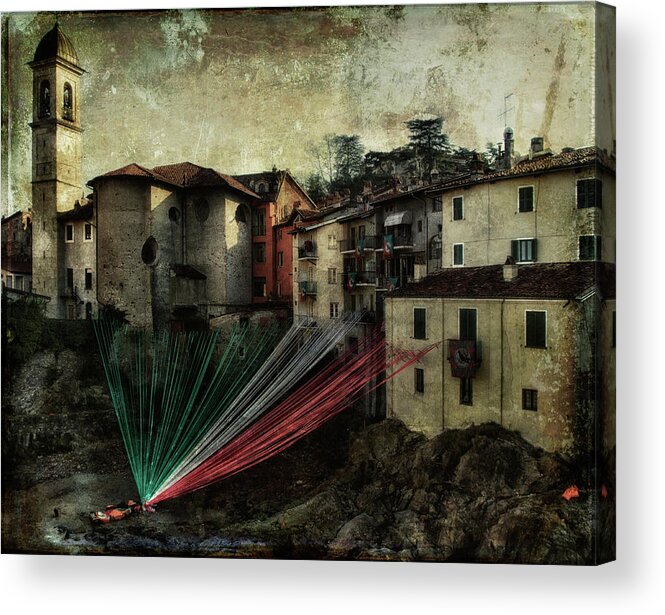 Battle Of Oranges Acrylic Print featuring the photograph Tribute to Italy by Roberto Pagani