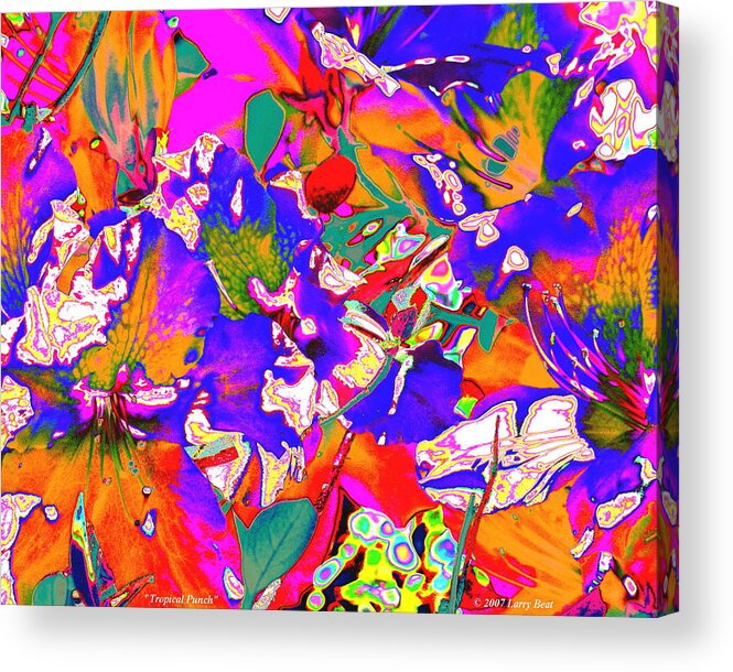 Tropical Acrylic Print featuring the digital art Tropical Punch by Larry Beat
