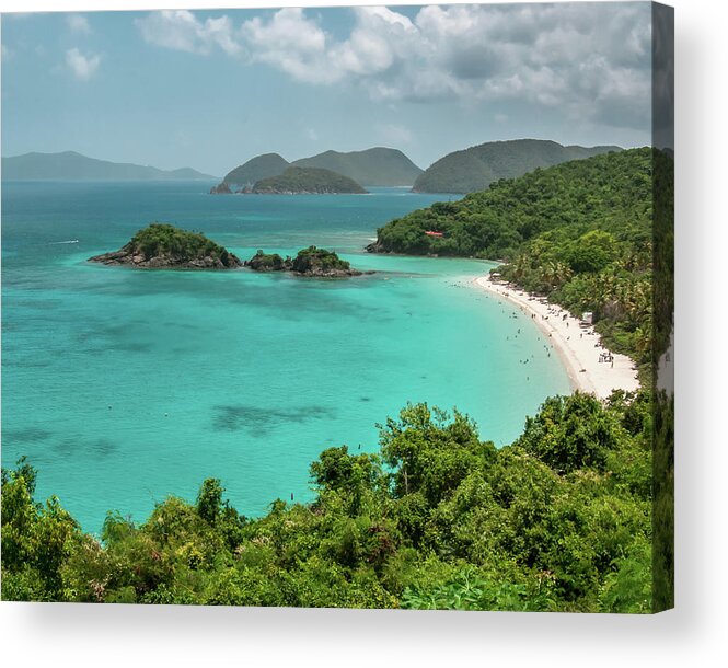 Bay Acrylic Print featuring the photograph Trunk Bay Overlook by Kelly VanDellen