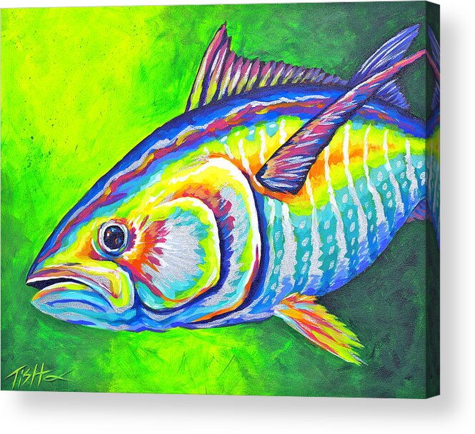 Tuna Acrylic Print featuring the painting Tuna by Tish Wynne