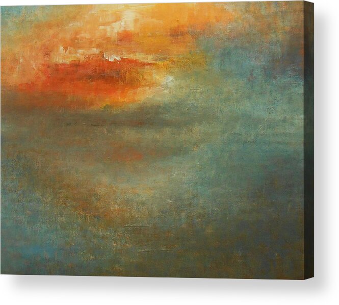 Abstract Acrylic Print featuring the painting Twin Flame by Jane See