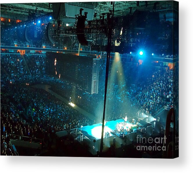 Digital Photography Acrylic Print featuring the photograph U2 Innocence And Experience Tour 2015 Opening At San Jose. 1 by Tanya Filichkin