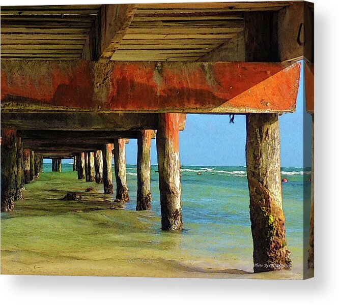 Docks Acrylic Print featuring the photograph Under Dock by Coke Mattingly
