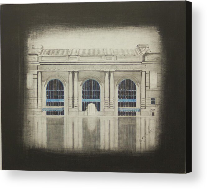 Union Station Acrylic Print featuring the drawing Union Station - Main by Gregory Lee