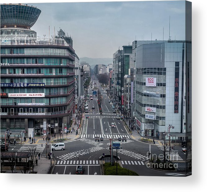 Kyoto Acrylic Print featuring the photograph Urban Avenue, Kyoto Japan by Perry Rodriguez