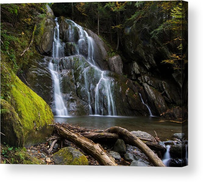 Landscape Acrylic Print featuring the photograph Vermont Waterfalls by Steve Brown