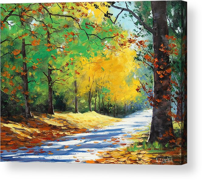 Fall Acrylic Print featuring the painting Vibrant Autumn by Graham Gercken