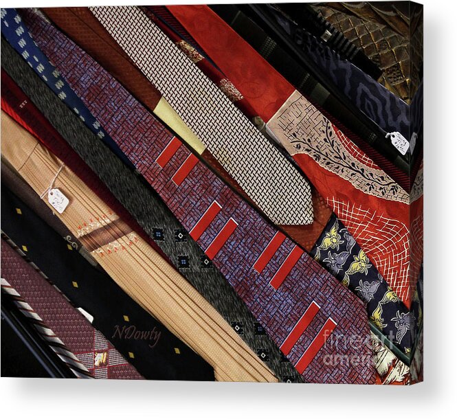 Vintage Ties Acrylic Print featuring the photograph Vintage Ties by Natalie Dowty