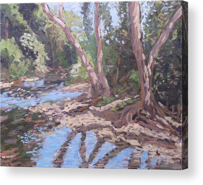 Kauai Acrylic Print featuring the painting Wailua River by Stan Chraminski