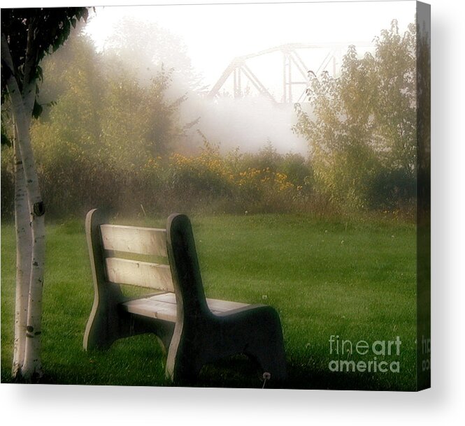 Wooden Acrylic Print featuring the photograph Waiting for Fog to Lift by Carol Randall