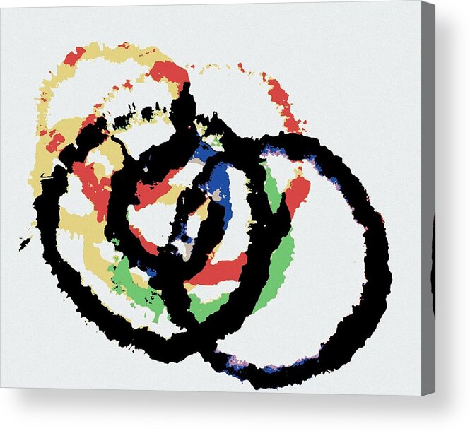 Rings Acrylic Print featuring the painting Watercolor Rings by Sheri Parris