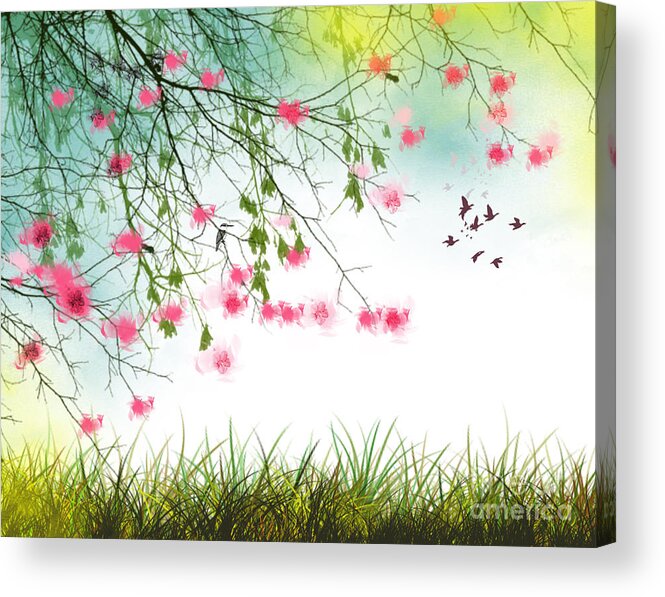 Spring 2016 Acrylic Print featuring the digital art Welcome Spring 2016 by Trilby Cole
