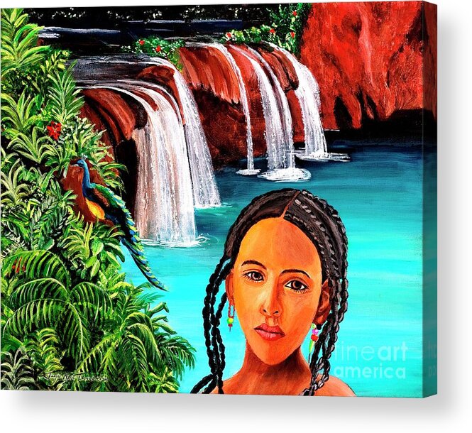 Woman Canvas Print Acrylic Print featuring the painting Welcome to My Sancturary by Jayne Kerr