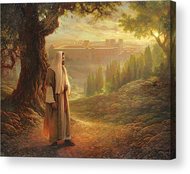 Jesus Acrylic Print featuring the painting Wherever He Leads Me by Greg Olsen