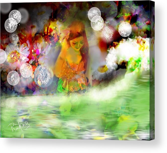 Whimsical Acrylic Print featuring the digital art Whimsical Waters by Serenity Studio Art