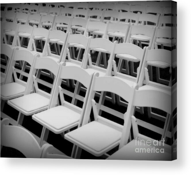 Chair Acrylic Print featuring the photograph White Chairs by Perry Webster