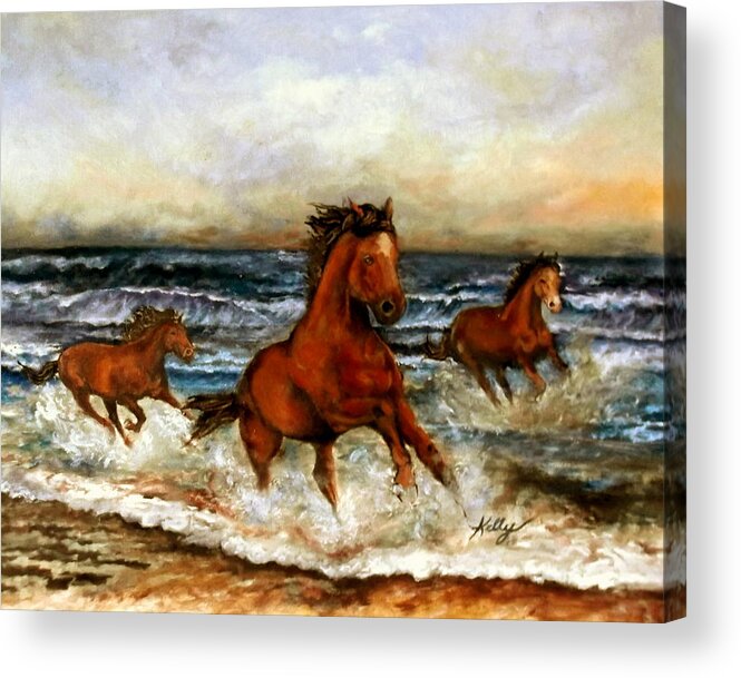 New Acrylic Print featuring the painting Wild and Free by Kathleen Kelly Thompson