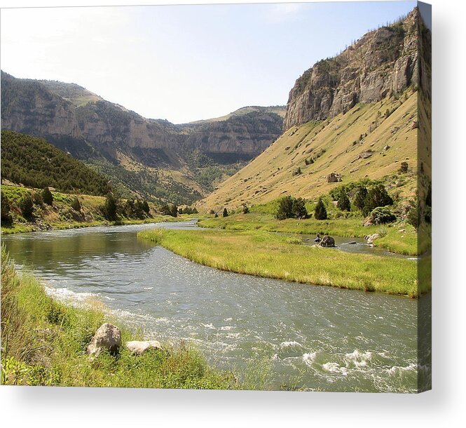 Wind River Acrylic Print featuring the photograph Wind River Canyon 1 by George Jones