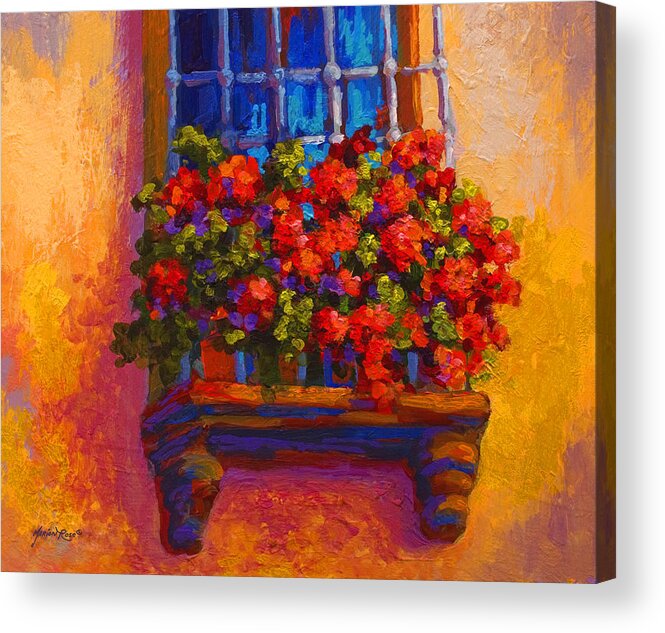 Poppies Acrylic Print featuring the painting Window Box by Marion Rose