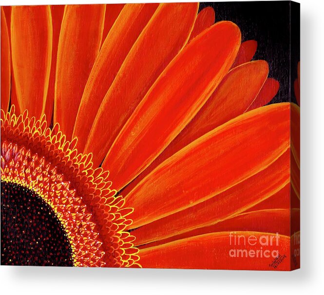 Flower Acrylic Print featuring the painting Wings of Dream by Sudakshina Bhattacharya