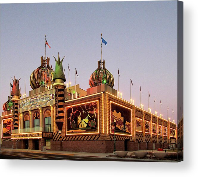 Corn Acrylic Print featuring the photograph World's Only Corn Palace 2017-18 by Richard Stedman