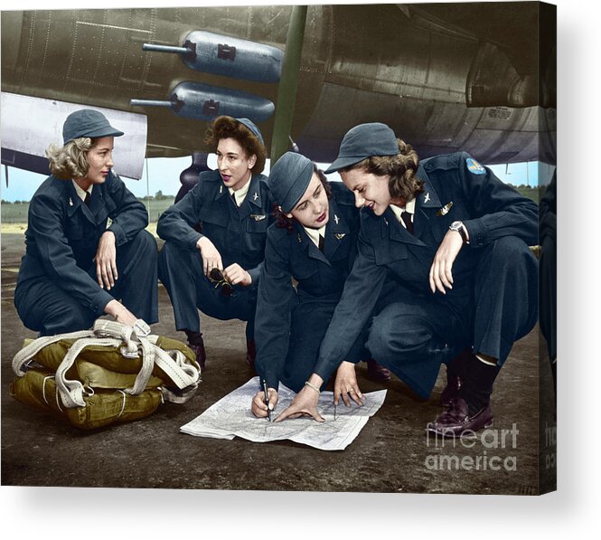 1941 Acrylic Print featuring the photograph Wwii Female Pilots by Granger