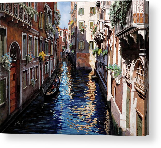 0980-venezia Blu Acrylic Print featuring the painting 0980-venezia Blu by Guido Borelli